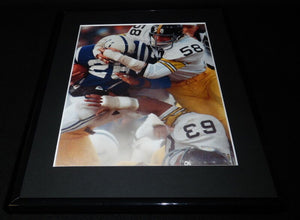 Jack Lambert vs Lydell Mitchell Framed 11x14 Photo Display Steelers Colts