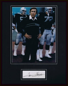 Coach Tom Flores Signed Framed 11x14 Photo Display Raiders