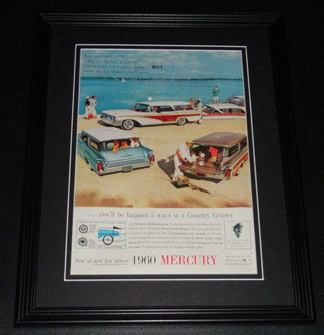 1960 Mercury 11x14 Framed ORIGINAL Vintage Advertisement B