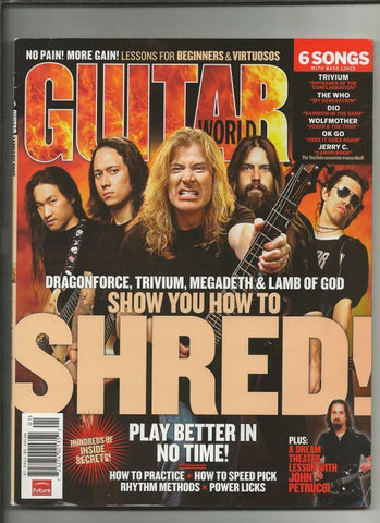 ORIGINAL Vintage January 2007 Guitar World Magazine w/ CD Dragonforce Megadeth