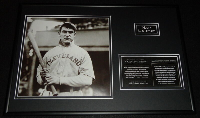 Nap Lajoie Framed 12x18 Photo Display Phillies A's Indians