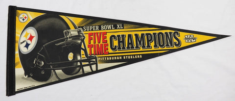 2006 Pittsburgh Steelers 5 Time Super Bowl Champs 12x30" Felt Pennant