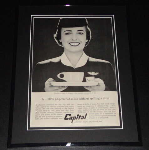 1959 Capital Jet Fleet 11x14 Framed ORIGINAL Vintage Advertisement