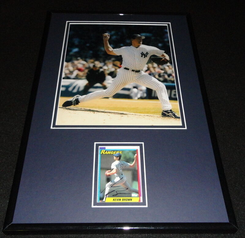 Kevin Brown Signed Framed 11x17 Photo Display Yankees