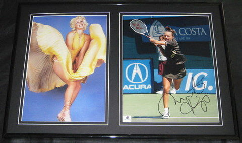 Martina Hingis Signed Framed 12x18 Photo Set