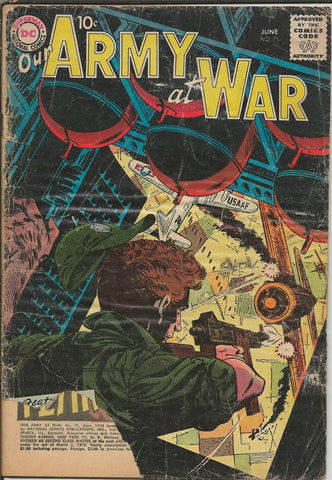 Our Army at War #71 ORIGINAL Vintage 1958 DC Comics