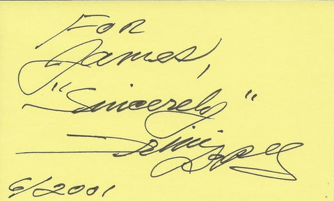 Trini Lopez Signed 3x5 Index Card