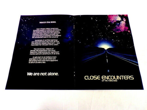 ORIGINAL Vintage 1977 Close Encounters Of Third Kind 12x18 Industry Ad Poster 