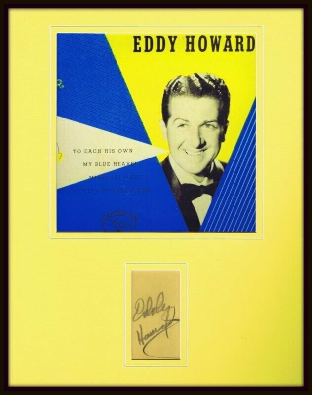 Eddy Howard Signed Framed 11x14 Photo Display 