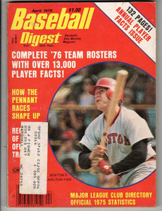 Apr 1976 Baseball Digest Magazine Carlton Fisk Red Sox