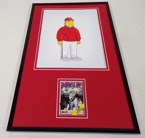 Mike Scioscia Signed Framed 11x17 Simpsons Photo Display Angels Dodgers