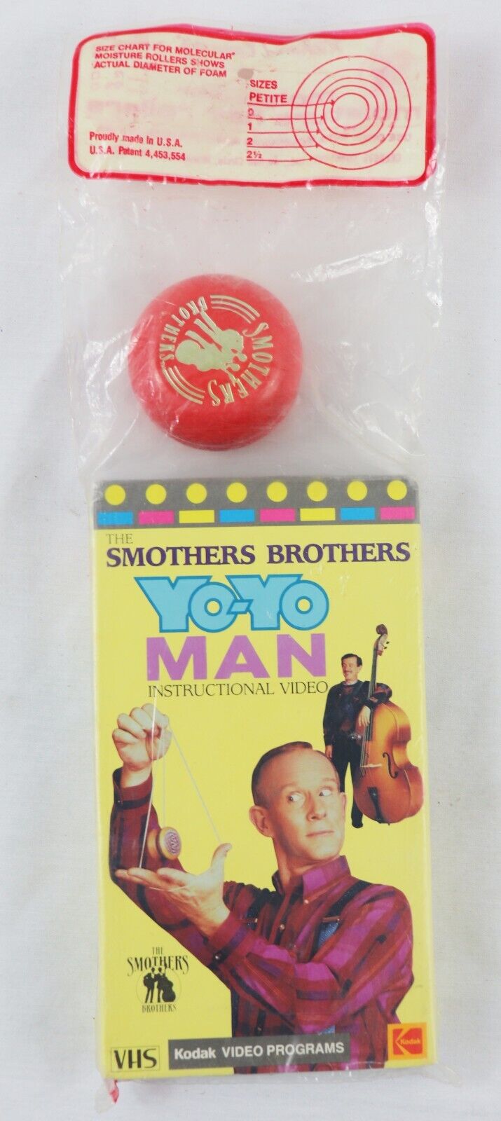 VINTAGE SEALED 1988 Kodak Smothers Brothers Yo-Yo Man VHS Cassette & Yo-Yo Set