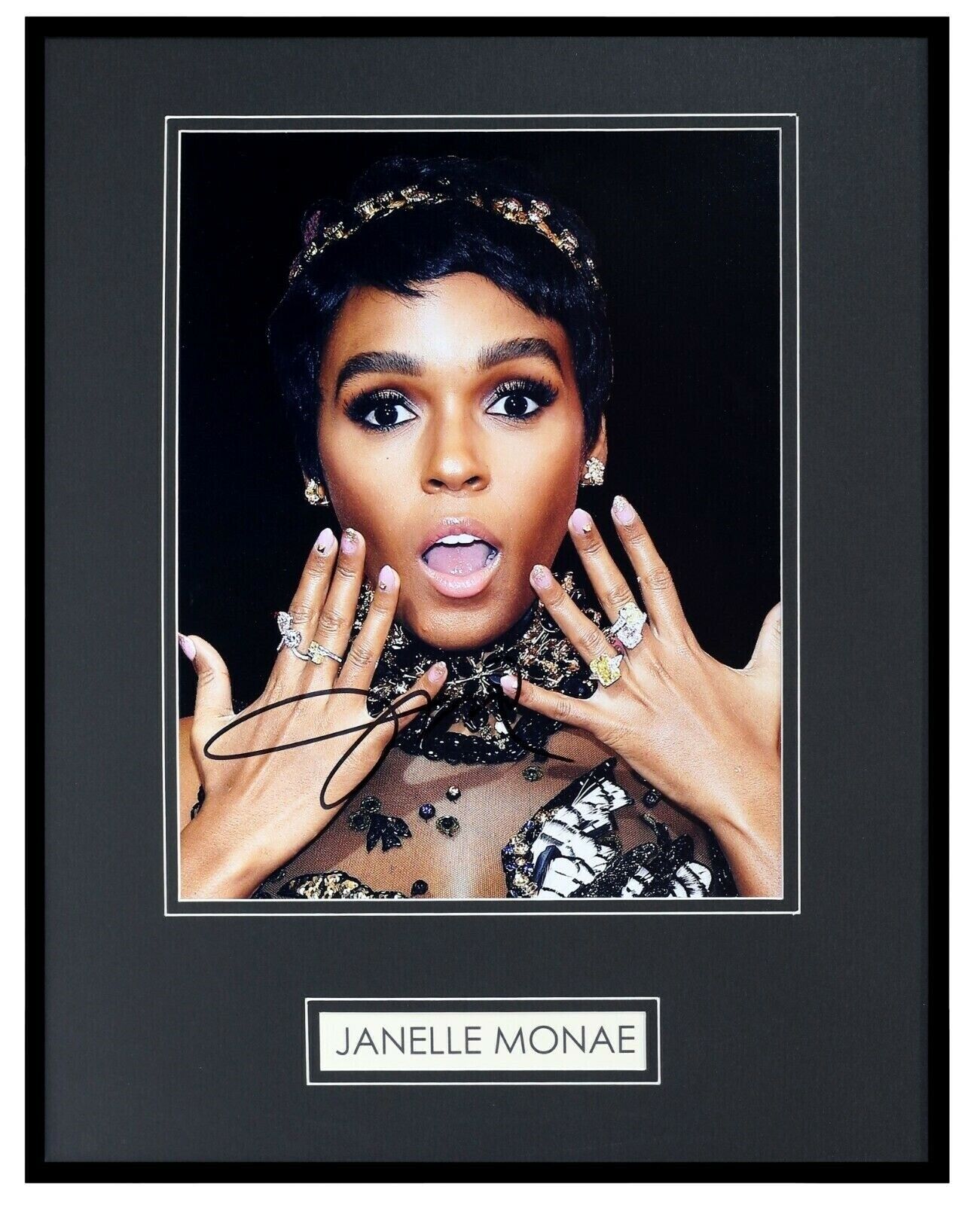 Janelle Monae Signed Framed 16x20 Poster Photo Display