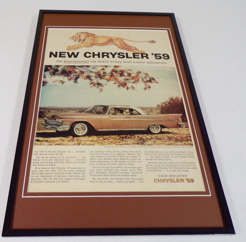 1959 Chrysler Framed 11x17 ORIGINAL Vintage Advertising Poster