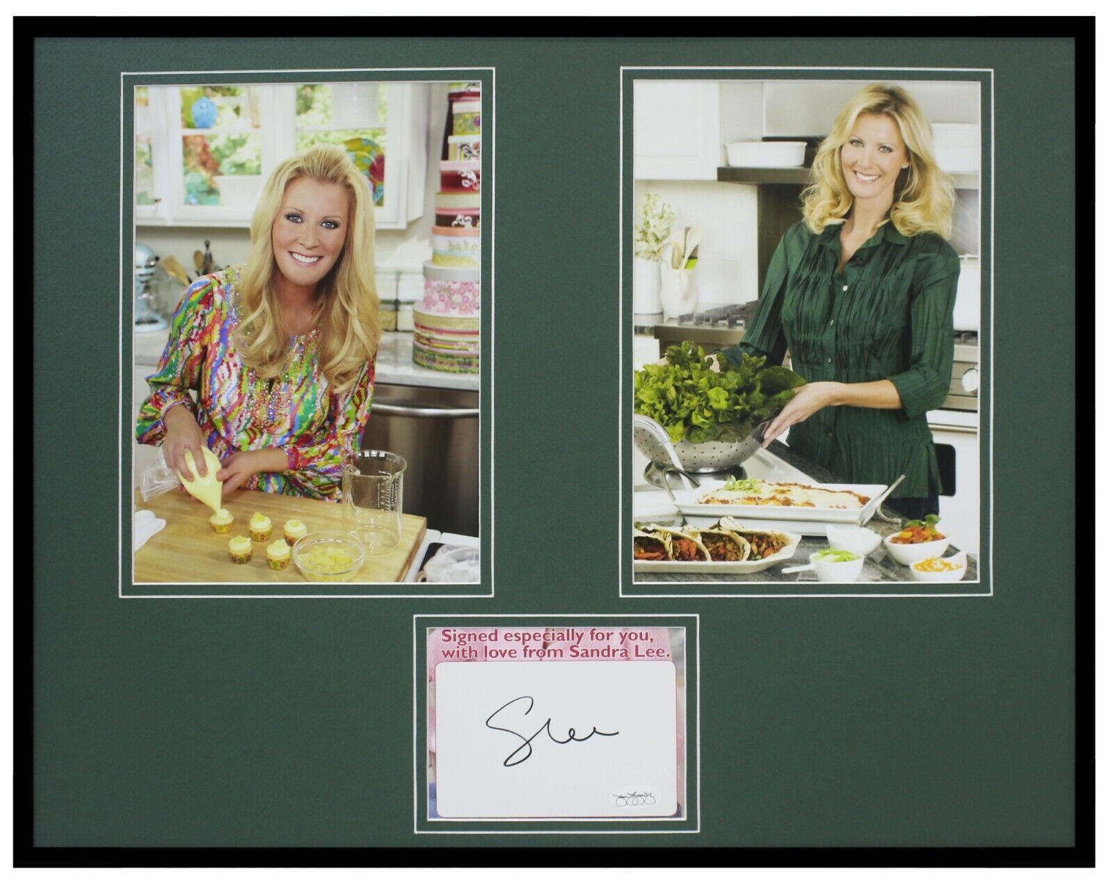 Sandra Lee Signed Framed 16x20 Photo Display JSA Food Network