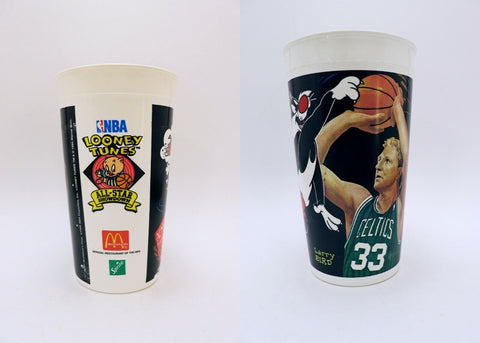 ORIGINAL Vintage 1995 McDonald's Larry Bird / Sylvester Cat Plastic Cup