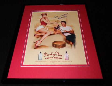 2001 Lucky Brand Fragrances Leggy Model Framed 11x14 ORIGINAL Advertisement