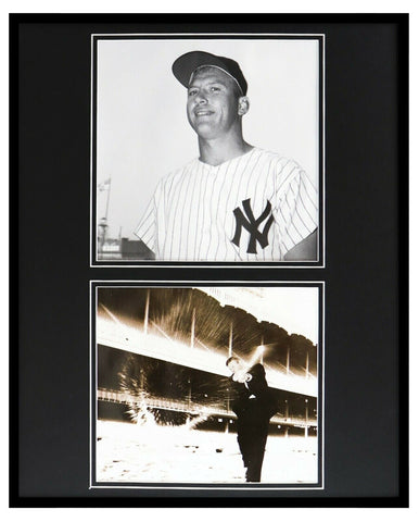 Mickey Mantle Framed 16x20 Photo Display New York Yankees