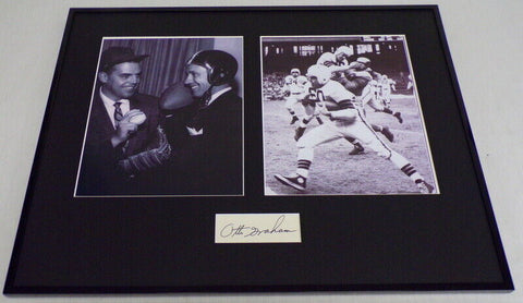 Otto Graham Signed Framed 16x20 Photo Set Browns w/ Bob Feller