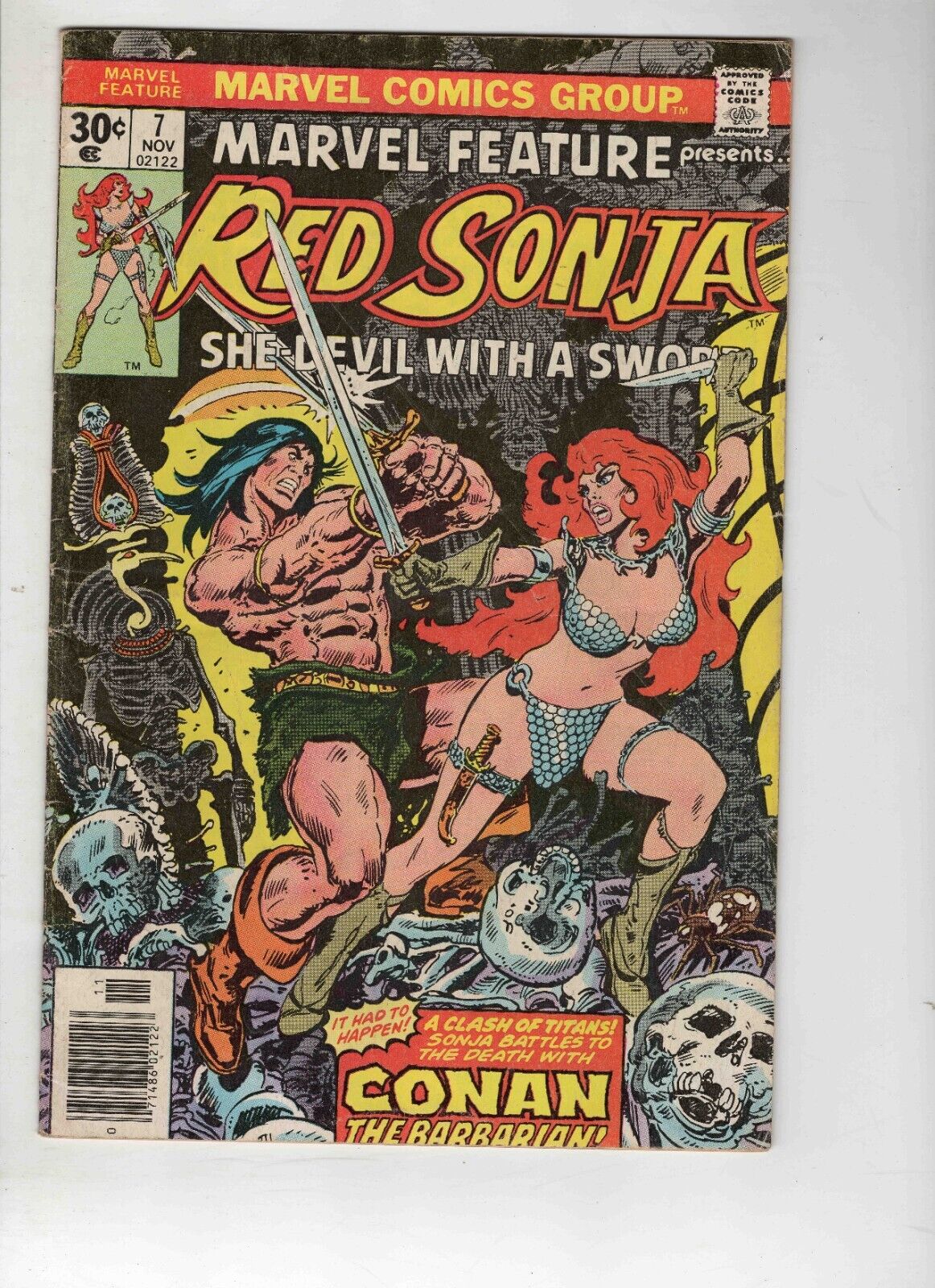 Marvel Feature #7 1976 Marvel Comics Red Sonja Conan GGA