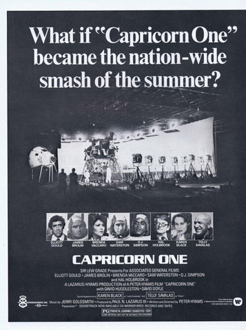 Capricorn One 1978 ORIGINAL Vintage 9x12 Industry Ad OJ Simpson Telly Savalas