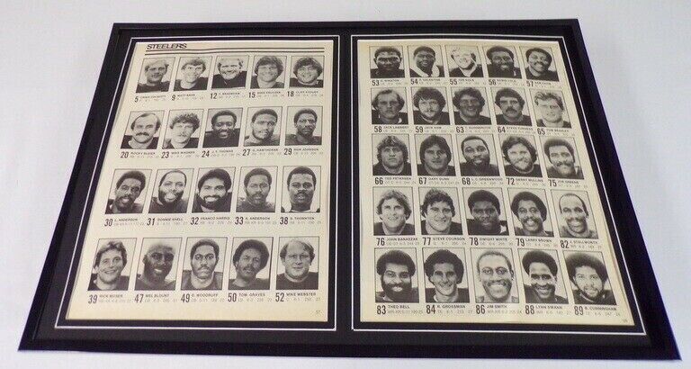 1979 Pittsburgh Steelers Team Lineup Framed 12x18 ORIGINAL Photo Display