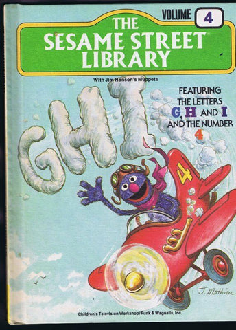 ORIGINAL Vintage 1978 Sesame Street Library Book #4 Grover Cover