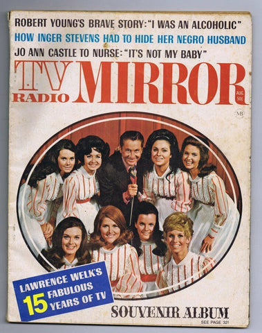 ORIGINAL Vintage August 1970 TV Radio Mirror Magazine Lawrence Welk Robert Young