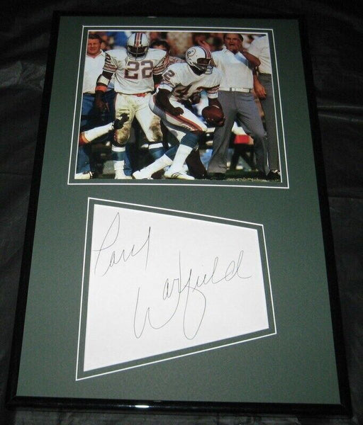 Paul Warfield Signed Framed 11x17 Photo Display JSA Dolphins