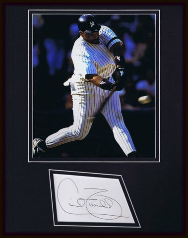 Cecil Fielder Signed Framed 11x14 Photo Display JSA Yankees