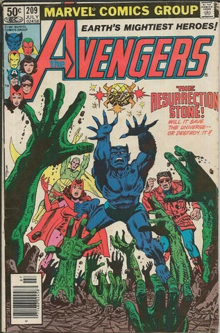 Avengers #209 ORIGINAL Vintage 1981 Marvel Comics Resurrection Stone Beast