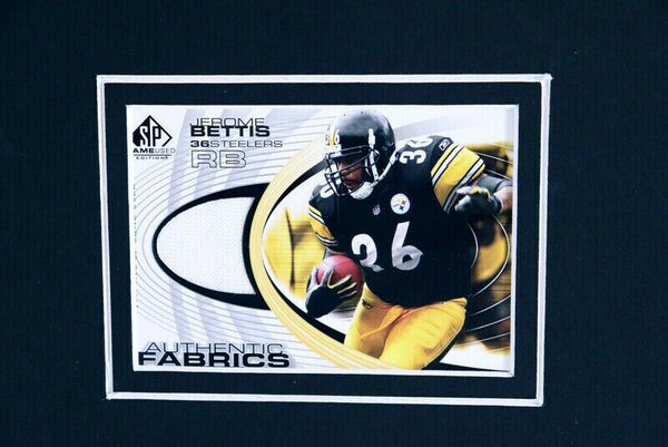 Jerome Bettis 16x20 Framed Game Used Jersey & Photo Display Steelers