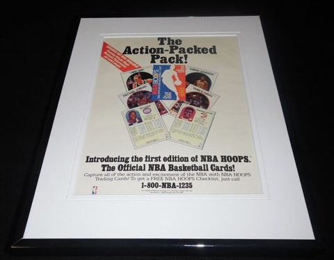 1989 NBA Hoops Basketball Cards Framed 11x14 ORIGINAL Advertisement M Jordan