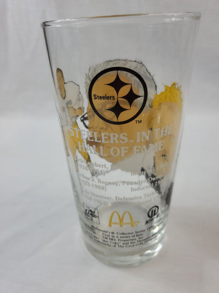 VINTAGE 1990 McDonald's Art Rooney Jack Lambert Ernie Stautner Glass Steelers