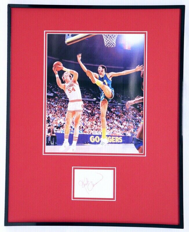 Kent Benson Signed Framed 16x20 Photo Display JSA Indiana 