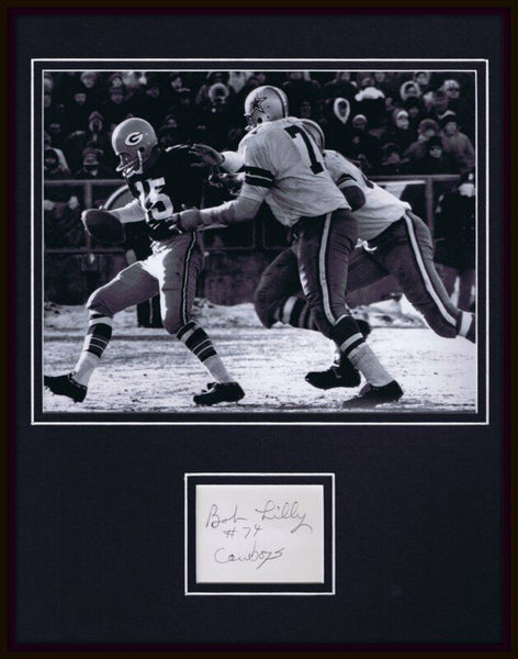 Bob Lilly Signed Framed 11x14 Photo Display Dallas Cowboys