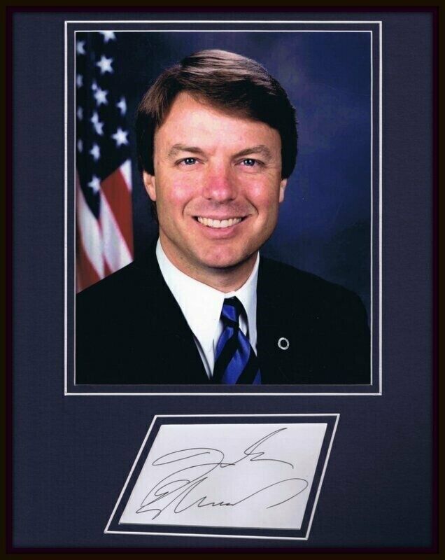 Senator John Edwards Signed Framed 11x14 Photo Display JSA North Carolina