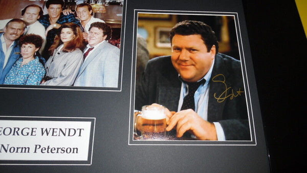 George Wendt Signed Framed 16x20 Photo Set AW Cheers Norm Peterson