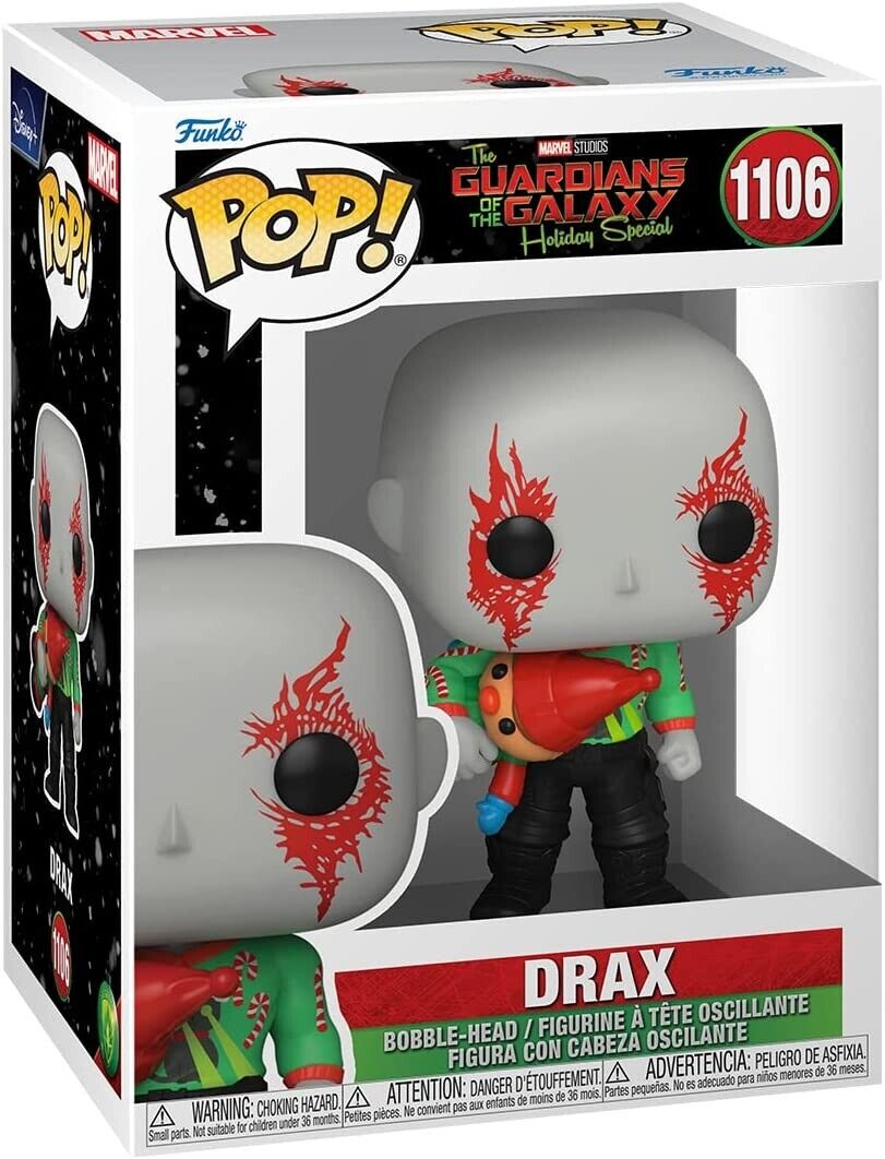 NEW SEALED 2022 Funko Pop Figure Guardians of the Galaxy Holiday Christmas Drax