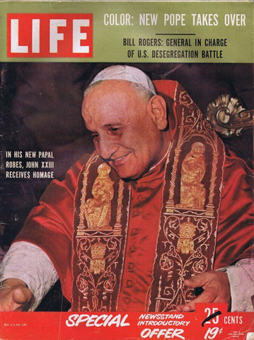 ORIGINAL Vintage Life Magazine November 10 1958 Pope John XXIII