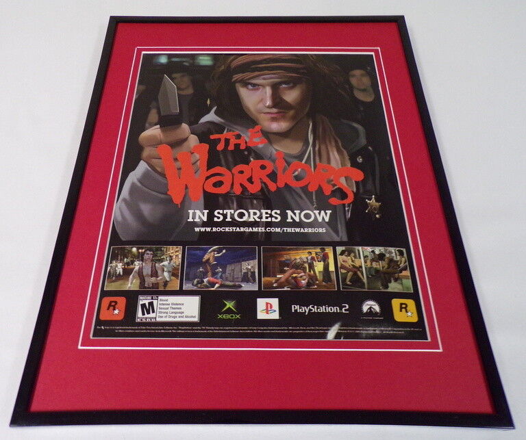 The Warriors 2005 XBox PS2 Framed 11x14 ORIGINAL Advertisement