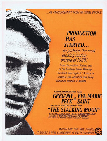 The Stalking Moon ORIGINAL Vintage 1968 9x12 Industry Ad Gregory Peck EM Saint