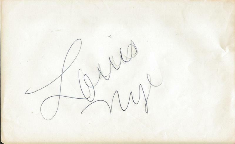 Louis Nye Signed 4.25x7 Vintage Album Page Beverly Hillbillies