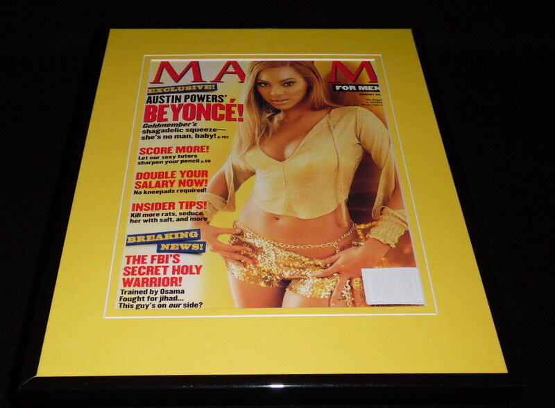 Beyonce Framed 11x14 ORIGINAL 2002 Maxim Magazine Cover Austin Powers Goldmember