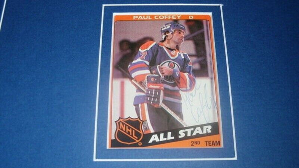 Paul Coffey Signed Framed 12x18 Photo Display Oilers