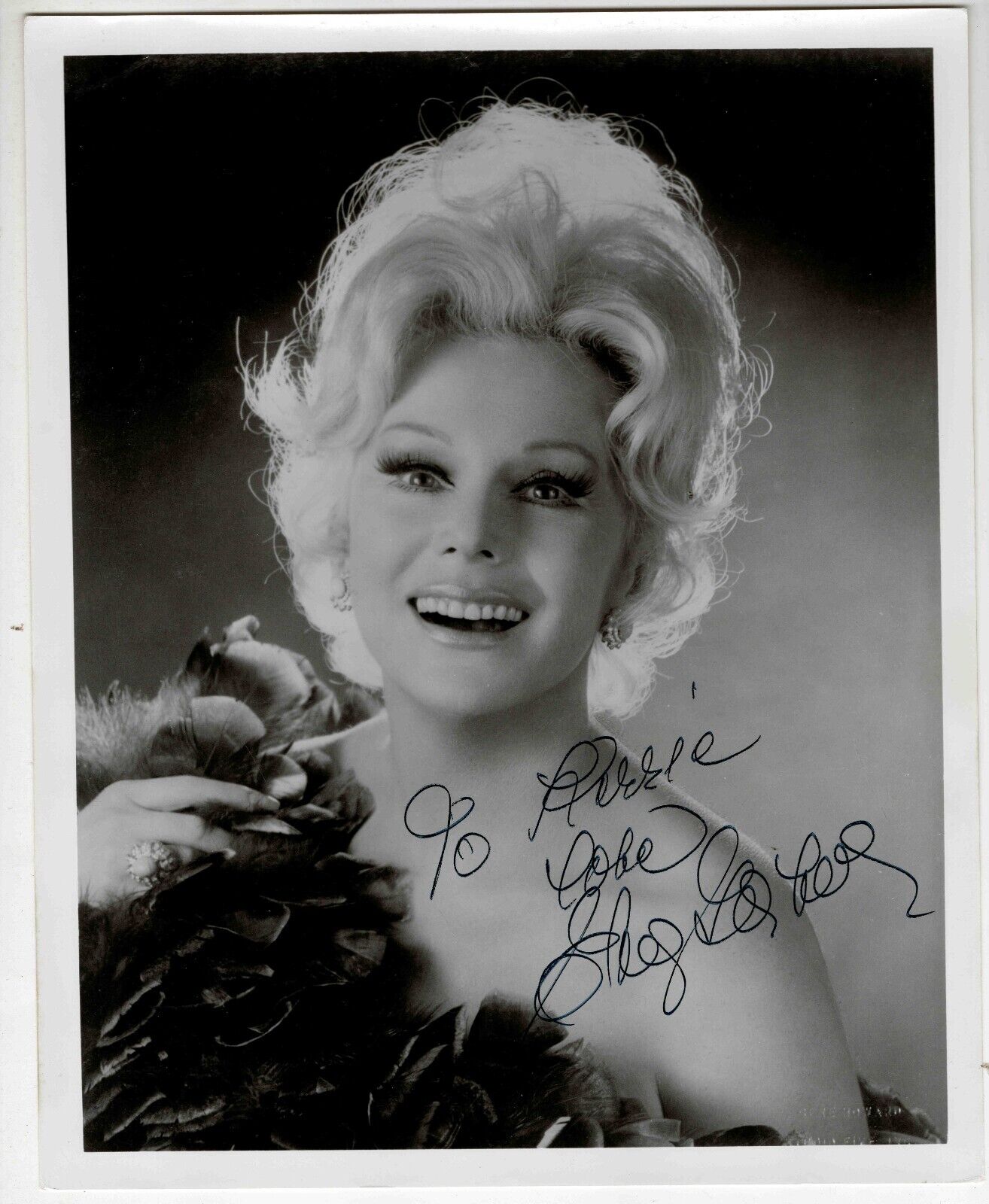 Eva Gabor Signed 8x10 Photo JSA Green Acres Rescuers Aristocrats Match Game