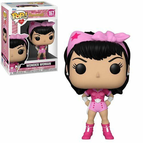 NEW SEALED 2021 Funko Pop Figure DC Bombshells Wonder Woman Pink Breast Cancer 