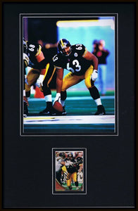 Dermontti Dawson Signed Framed 11x17 Photo Display Steelers 