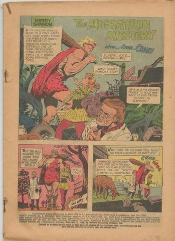 Mighty Samson #8 ORIGINAL Vintage 1966 Gold Key Comics