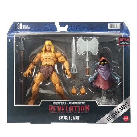 NEW SEALED 2022 MOTU Masterverse Revelation Savage He-Man + Orko Action Figures